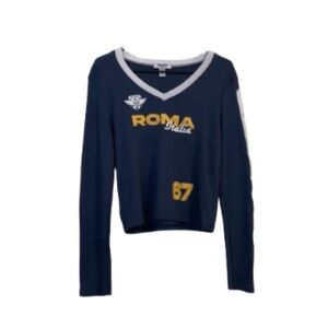 Blue Long Sleeve Roma Italia Top